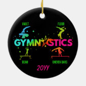 Gymnastikbären für Frauen Beam Vault Floor Keramik Ornament (Hinten)