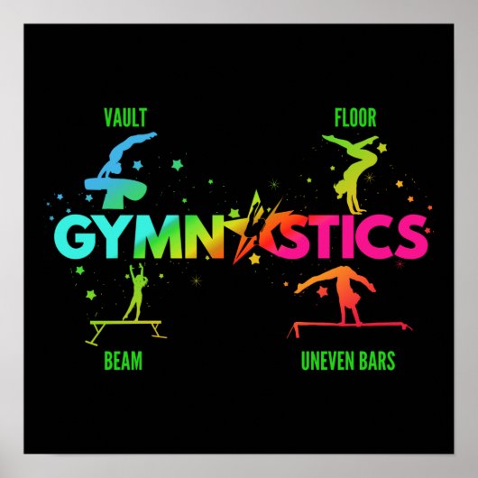 Gymnastikbären für Frauen Beam Vault Floor Poster (Vorne)