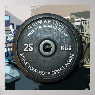 Gymnastikbesitzer Fitness Workout Vintag Weichteil Poster