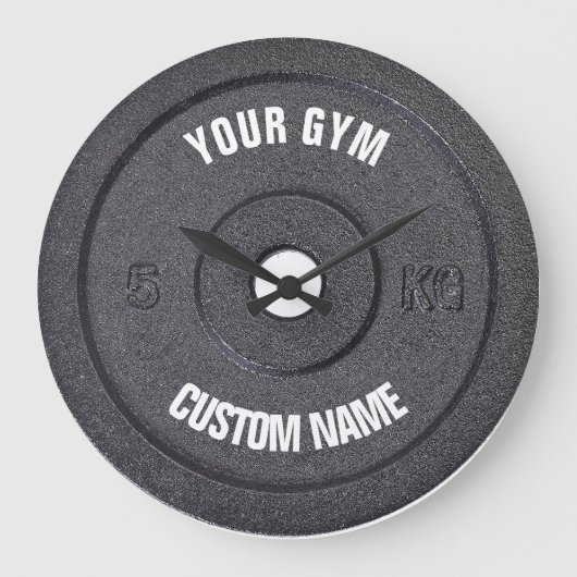 Gymnastikbesitzer oder User Funny Clock Große Wanduhr (Vorderseite)