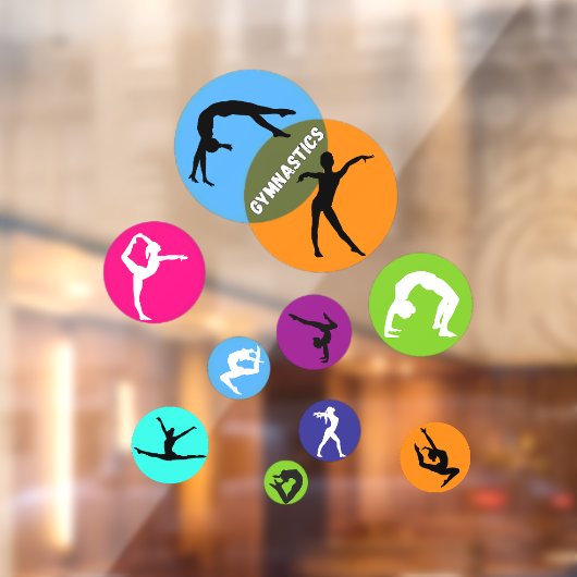 Gymnastikblase Fensteraufkleber (Blatt 2)