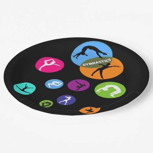 Gymnastikblase Pappteller (Schrägansicht)