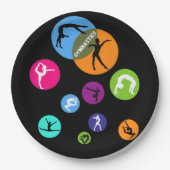 Gymnastikblase Pappteller (Vorderseite)