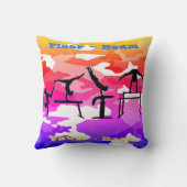 Gymnastikboden, Beam, Vault, Bars Rainbow Camoufla Kissen (Rückseite)