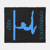 Gymnastikdecke mit Gymnast. Individuelle Name. Fleecedecke (Vorderseite (Horizontal))