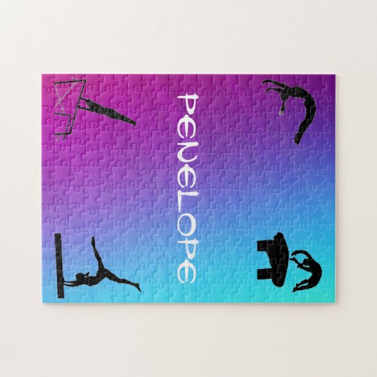 Gymnastikereignisse Cooles Gradientpuzzle Puzzle (Horizontal)