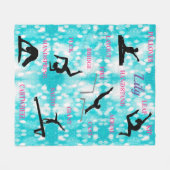 Gymnastikfähigkeiten Fleece Blankon mit Namen (Vorderseite (Horizontal))