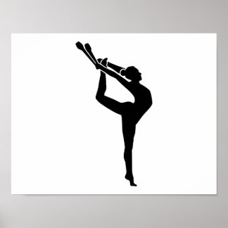 Gymnastikfrau Poster