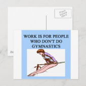 Gymnastikfreude Postkarte (Vorne/Hinten)