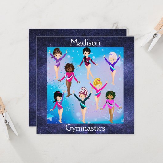 Gymnastikfreunde: Diese Gymnastik sieht aus wie wi Karte (Vorderseite/Rückseite Beispiel)