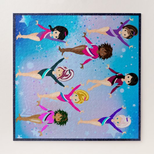 Gymnastikfreunde: Diese Gymnastik sieht aus wie wi Puzzle (Horizontal)