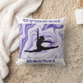 Gymnastikfußboden, Beam, Vault, Bars Lila/weiß Kissen (Decke)