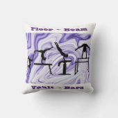 Gymnastikfußboden, Beam, Vault, Bars Lila/weiß Kissen (Rückseite)