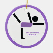 Gymnastikgeschenke, Gymnastikdarsteller nach Maß Keramik Ornament (Vorne)