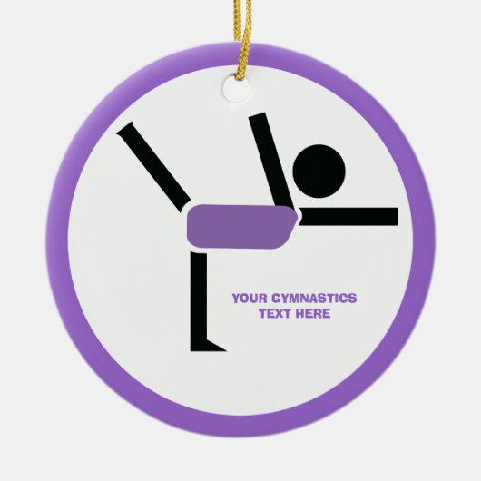 Gymnastikgeschenke, Gymnastikdarsteller nach Maß Keramik Ornament (Vorne)