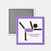 Gymnastikgeschenke, Gymnastikdarsteller nach Maß Magnet (Vorderseite/Rückseite)