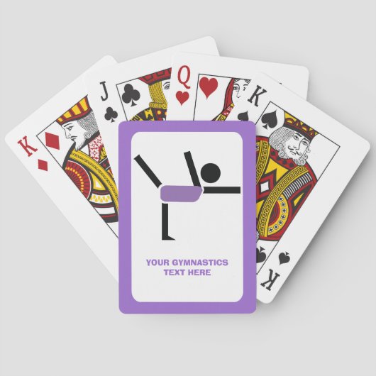 Gymnastikgeschenke, Gymnastikdarsteller nach Maß Spielkarten (Rückseite)