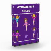 GYMNASTIKGESCHENKE MIT 5 GYMNASTEN PERSONALISIERT FOTOBLOCK (Links)