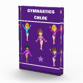 GYMNASTIKGESCHENKE MIT 5 GYMNASTEN PERSONALISIERT FOTOBLOCK (Rechts)