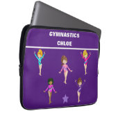 GYMNASTIKGESCHENKE MIT 5 GYMNASTEN PERSONALISIERT LAPTOPSCHUTZHÜLLE (Vorne Rechts)