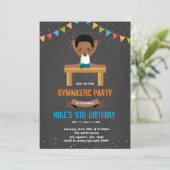 Gymnastikjunge Einladung (Stehend Vorderseite)