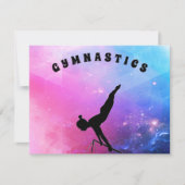 Gymnastikkarte für Mädchen, die Gymnastik Liebe! (Vorderseite)