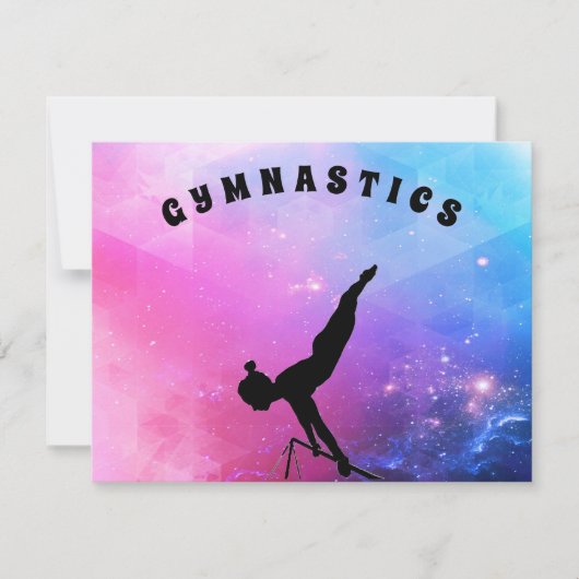 Gymnastikkarte für Mädchen, die Gymnastik Liebe! (Vorderseite)