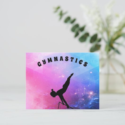 Gymnastikkarte für Mädchen, die Gymnastik Liebe! (Stehend Vorderseite)