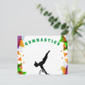 Gymnastikkarte für Mädchen, die Gymnastik Liebe! Karte (Stehend Vorderseite)