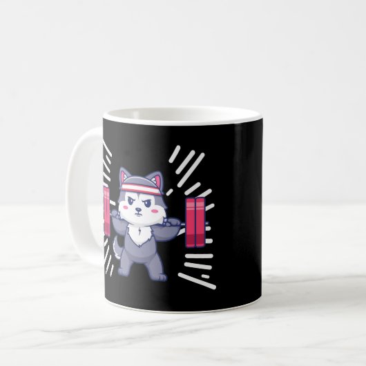 Gymnastikkatze Kaffeetasse (Vorderseite Links)