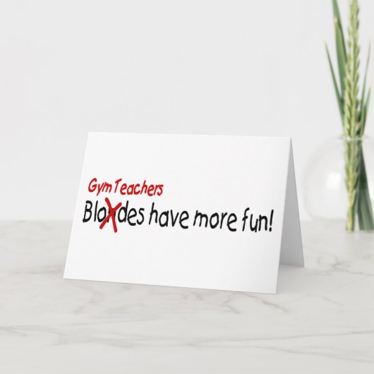 Gymnastiklehrer haben mehr Spaß Dankeskarte (Vorderseite)