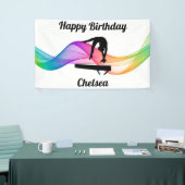 Gymnastikleuchte "Happy Birthday" farbenfroher Swi Banner (Messeveranstaltung)