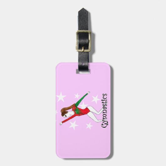Gymnastikmädchen Gepäckanhänger (Vorderseite vertikal)