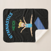 Gymnastikmädchen Sherpa Decke personalisiert. Sherpadecke (Vorderseite (Horizontal))