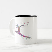 Gymnastikmädchen Zweifarbige Tasse (Vorderseite Links)