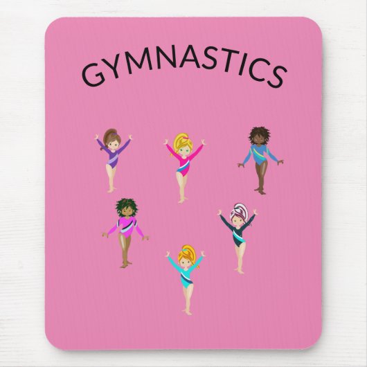 Gymnastikmaus mit 6 Gymnast! Mousepad (Vorne)