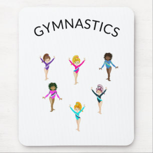 Gymnastikmaus mit 6 Gymnast! Mousepad