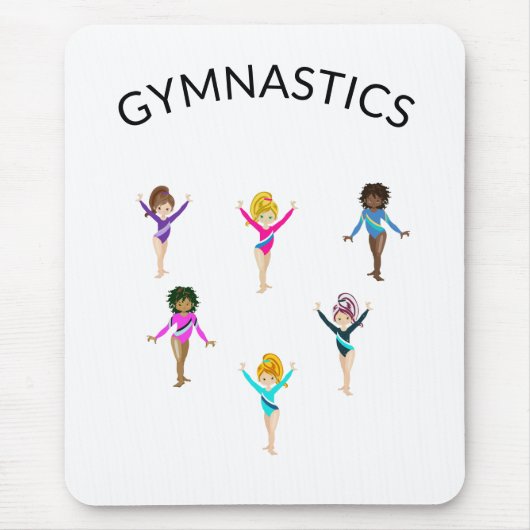 Gymnastikmaus mit 6 Gymnast! Mousepad (Vorne)