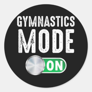 Gymnastikmodus Cool Gymnastiktrainer Runder Aufkleber