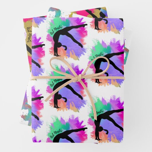 Gymnastikpapier Geschenkpapier Set (Beispiel)
