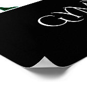 Gymnastikplakat mit personalisiertem Namen. Poster (Ecke)