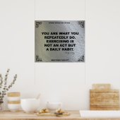 Gymnastikplakat zur Fitness #036 Poster (Küche)