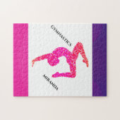 Gymnastikpuzzle für Mädchen ist personalisiert. Puzzle (Horizontal)