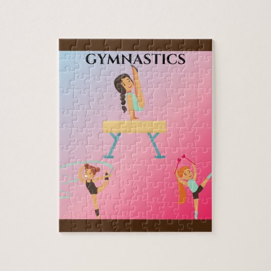 Gymnastikpuzzle für Mädchen. Puzzle (Vertikal)