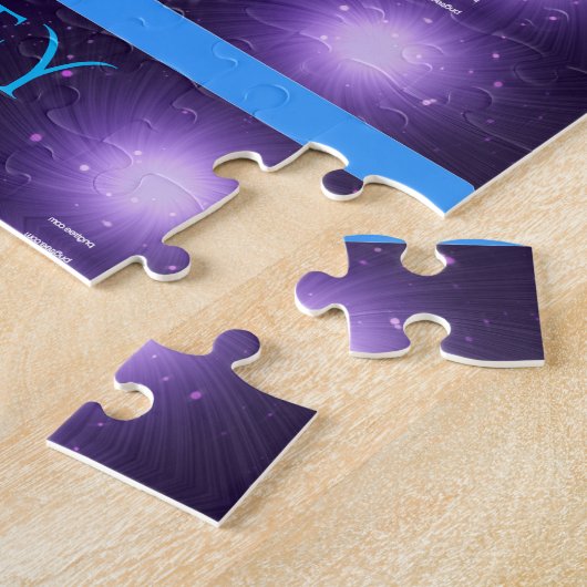 Gymnastikpuzzle mit lila & Gymnast. Puzzle (Seite)