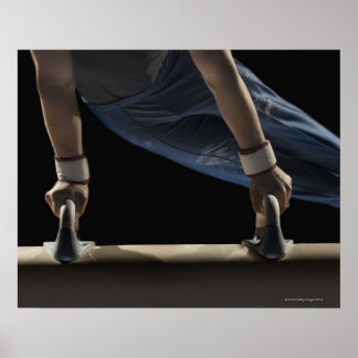 Gymnastikschwingen auf Pommelpferd Poster