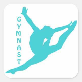 Gymnastiksticker Quadratischer Aufkleber