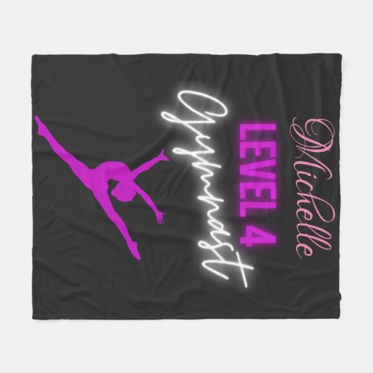 Gymnastikstufe 4 Personalisiert Fleecedecke (Vorderseite (Horizontal))
