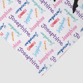 Gymnastiktänzer jubeln ihren Namen und Sport übera Seidenpapier (Ausschnitt)