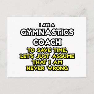 Gymnastiktrainer ... Angenommen, ich habe nie Unre Postkarte